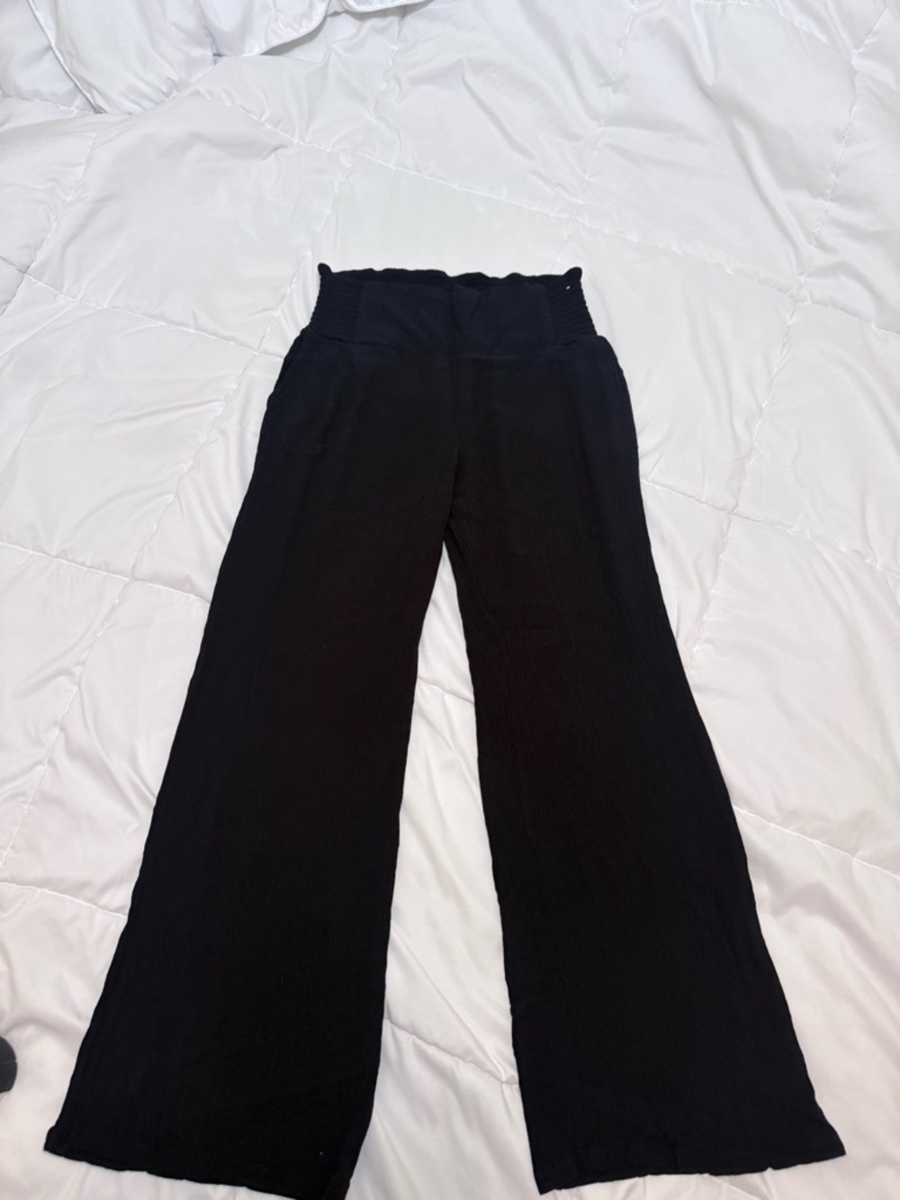 Three Dots Black Wide Leg Knit Pants